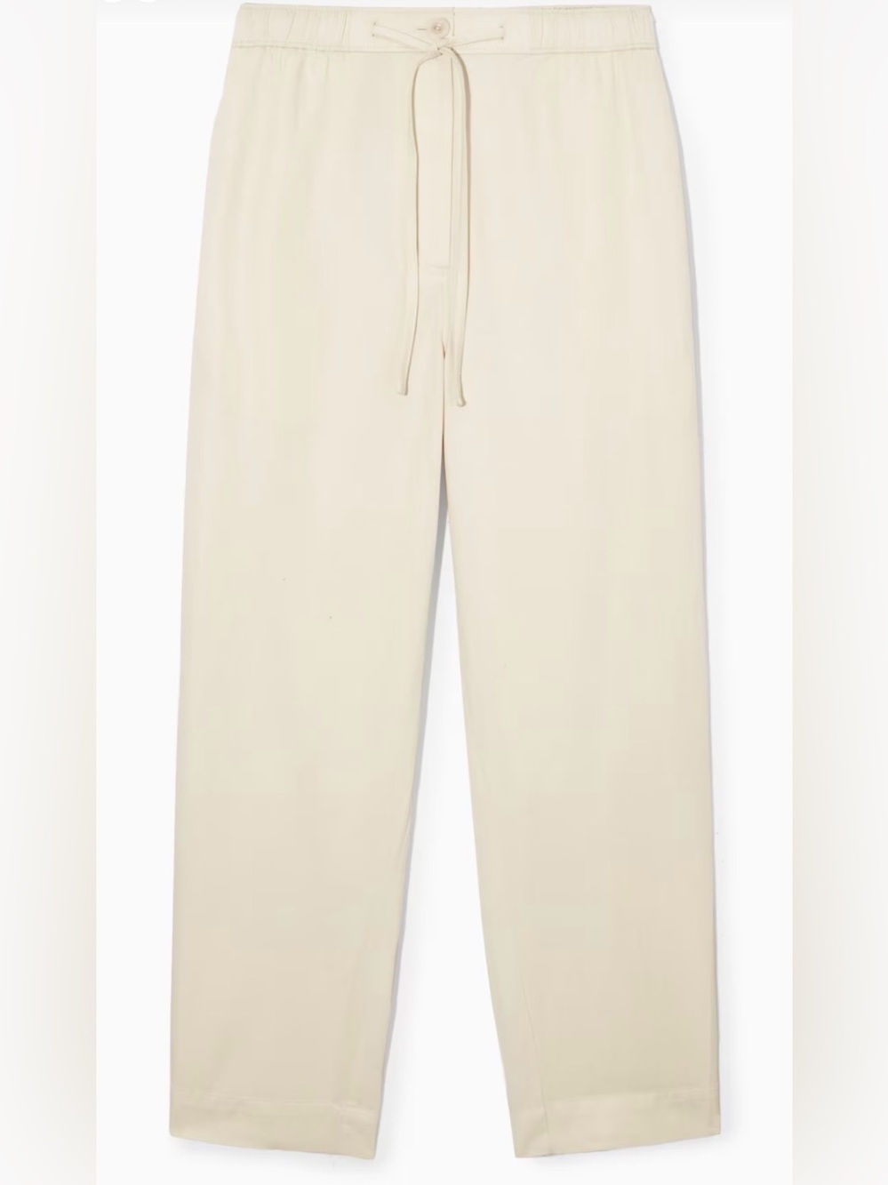 COS ☀️ Women’s BARREL-LEG DRAWSTRING TROUSERS Size 4 Off-white